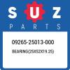 09265-25013-000 Suzuki Bearing(25x52x19.25) 0926525013000, New Genuine OEM Part